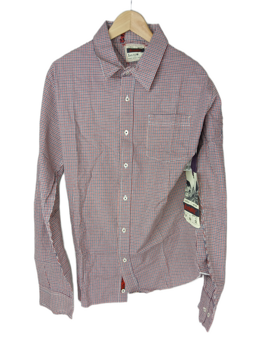 Altamont Shackle Red Plaid Mutli Size L L/s Woven Collared Button Up Shirt