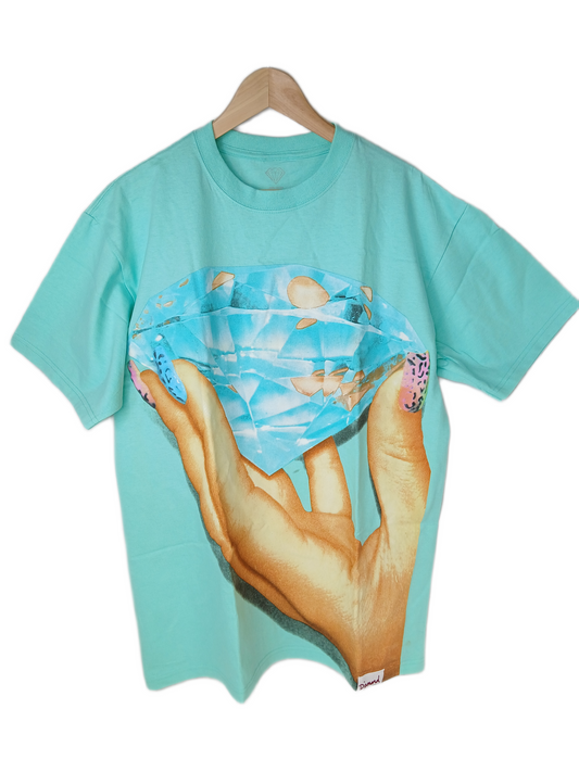 Diamond Holding Up A Diamond Mint Multi Color Size L S/s Shirt