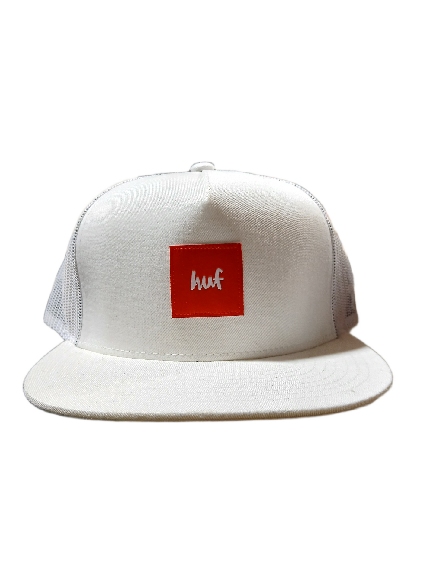 HUF X Chocolate White Red One Size Fits All Vintage Mesh Trucker Hat