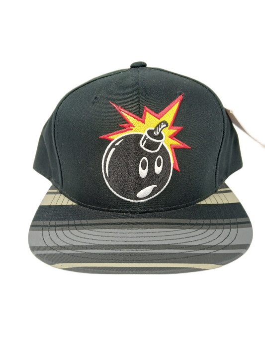 The Hundreds Adam Salesman Hundreds Bomb Logo Black Multi One Size Fits All Vintage Snapback Hat