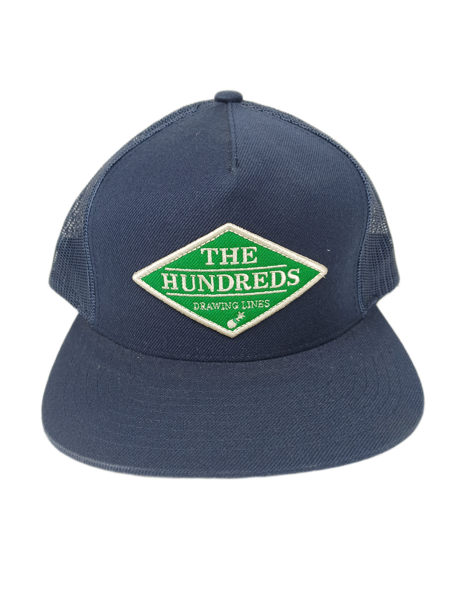 The Hundreds Drawing Lines Navy Green Silver One Size Fits All Vintage Snapback Hat