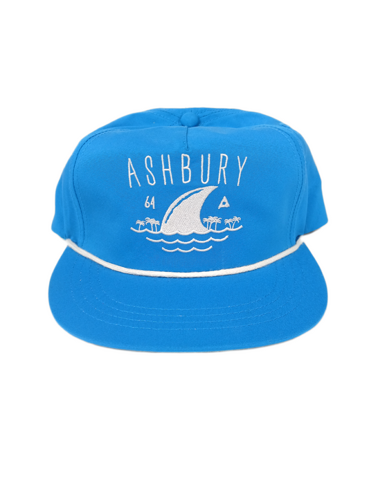 Ashbury Fin 64 Lt Blue White One Size Fits All Vintage 6-Panel Snapback Hat