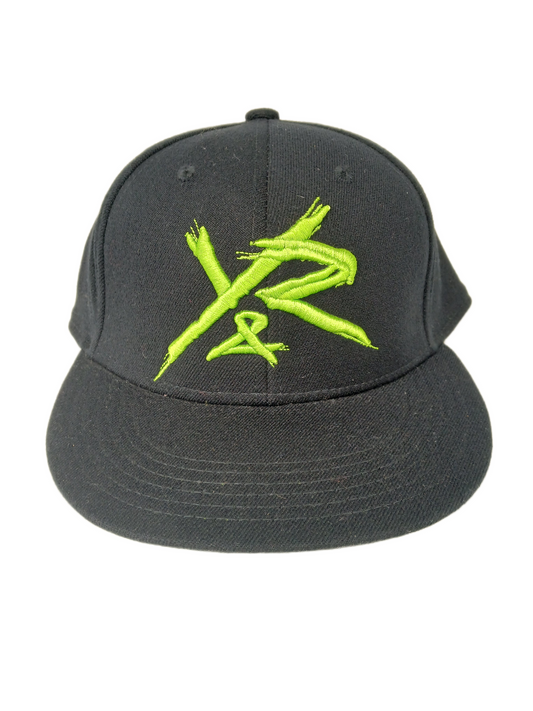 Young And Reckless Y&R Black Green One Size Fits All Vintage Snapback Hat