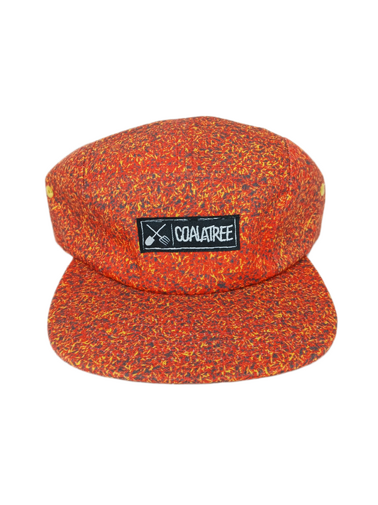 Coalatree Shovel & Pitchfork Red Black Multi One Size Fits All Vintage 5-Panel Strapback Hat