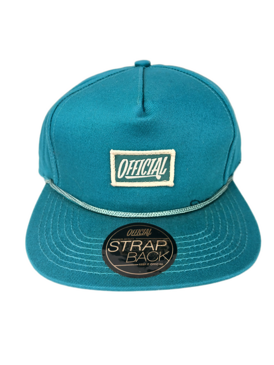 Official Official Patch Turquoise White One Size Fits All Vintage Premium Snapback Hat