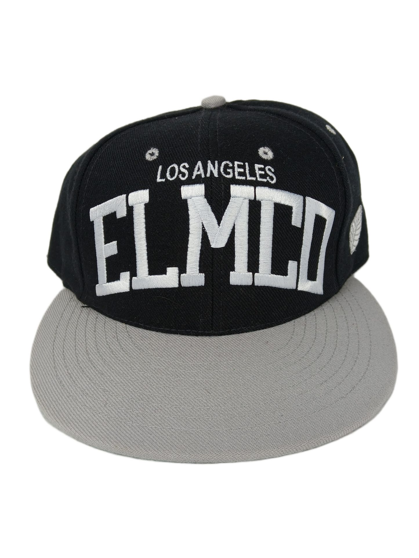 Elmco Los Angeles Grey Black Silver One Size Fits All Vintage Snapback Hat