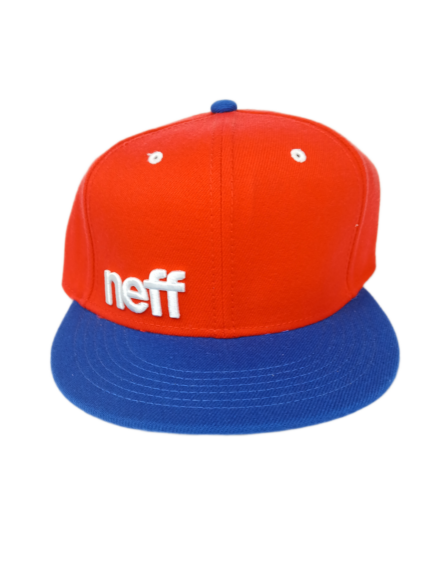 Neff Neff Logo Side Print Blue Red Silver One Size Fits All Vintage Snapback Hat