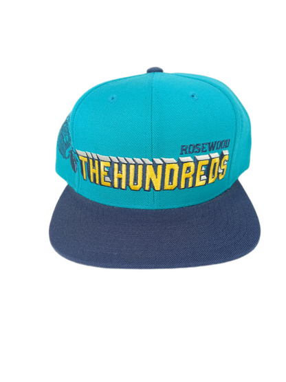 The Hundreds Rosewood Overtime Turquoise Gold Silver One Size Fits All Vintage Snapback Hat