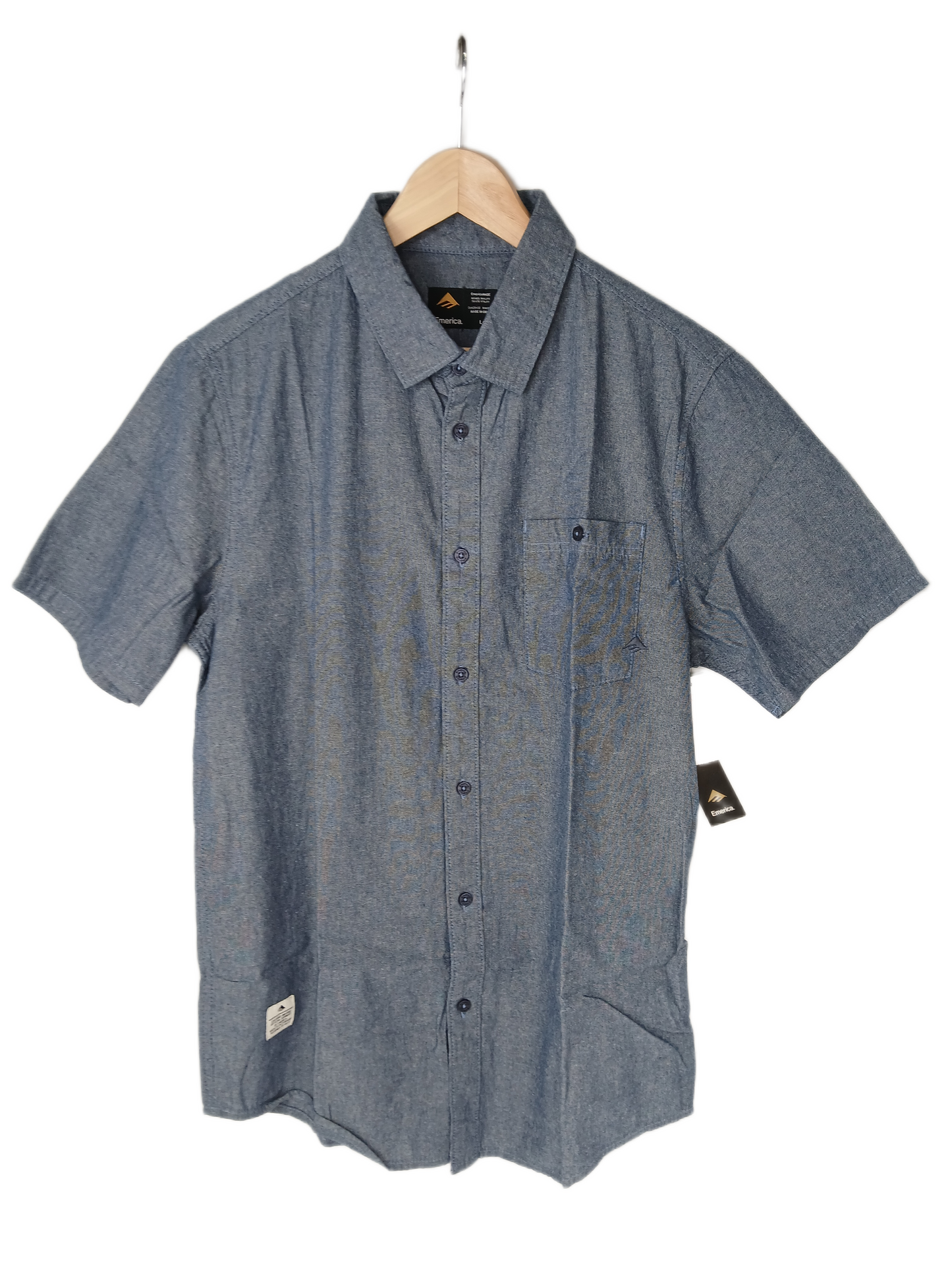 Emerica Collared Button Up Navy Size L S/s Shirt