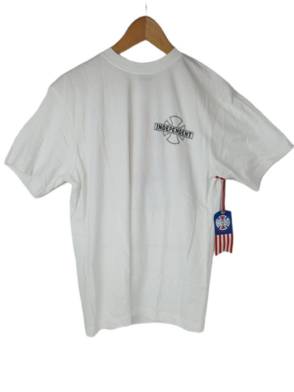 Independent Worlds Finest White Silver Black Size M S/s Shirt