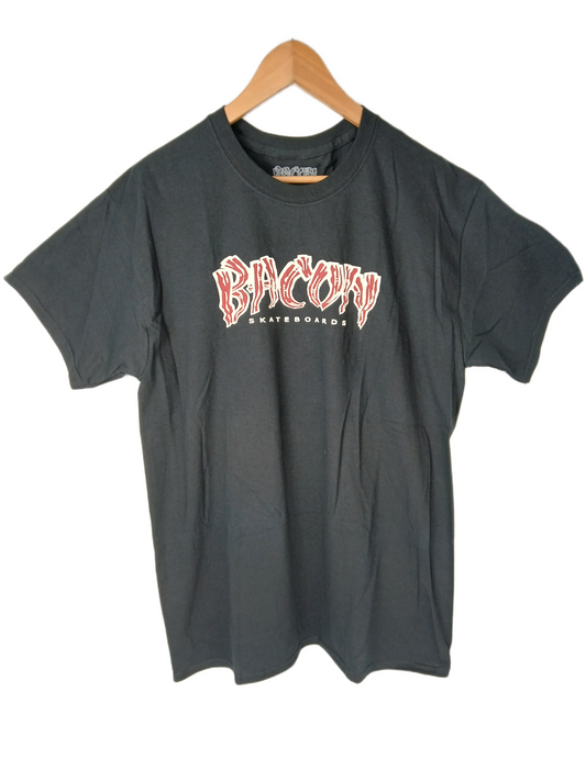 Bacon Skateboards Black Red Size L S/s Shirt