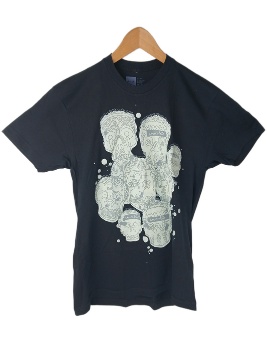 Chocolate Assorted Skulls Black Grey Size M S/s Shirt