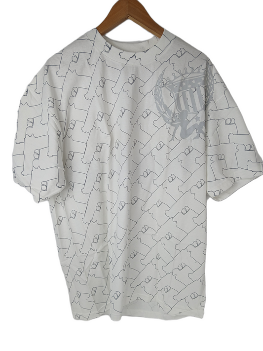 Silver Star Handgun White Grey Size XL S/s Shirt
