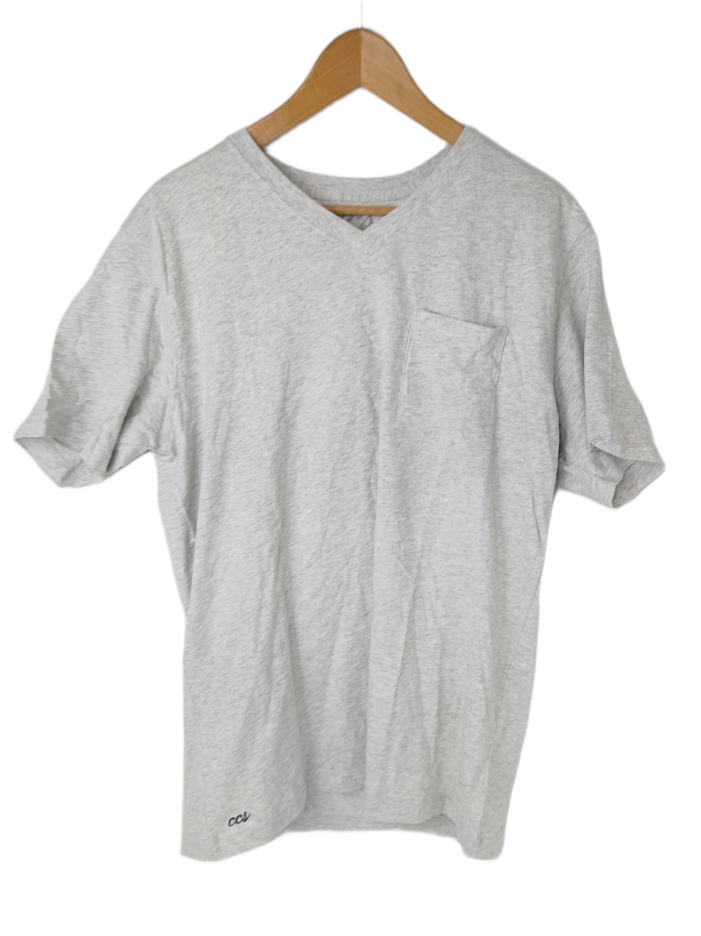 CCS Chest Pocket Vneck Grey Size XL S/s Shirt