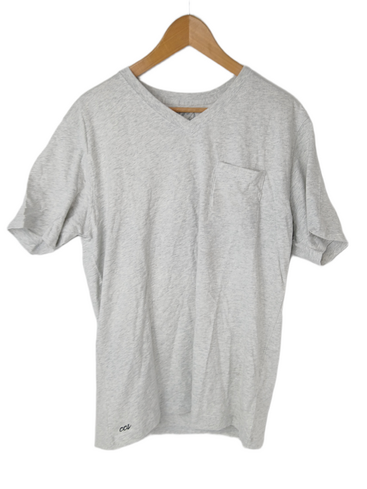 CCS Chest Pocket Vneck Grey Size XL S/s Shirt