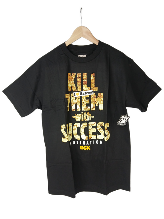 DGK Success Black Gold Size M S/s Shirt