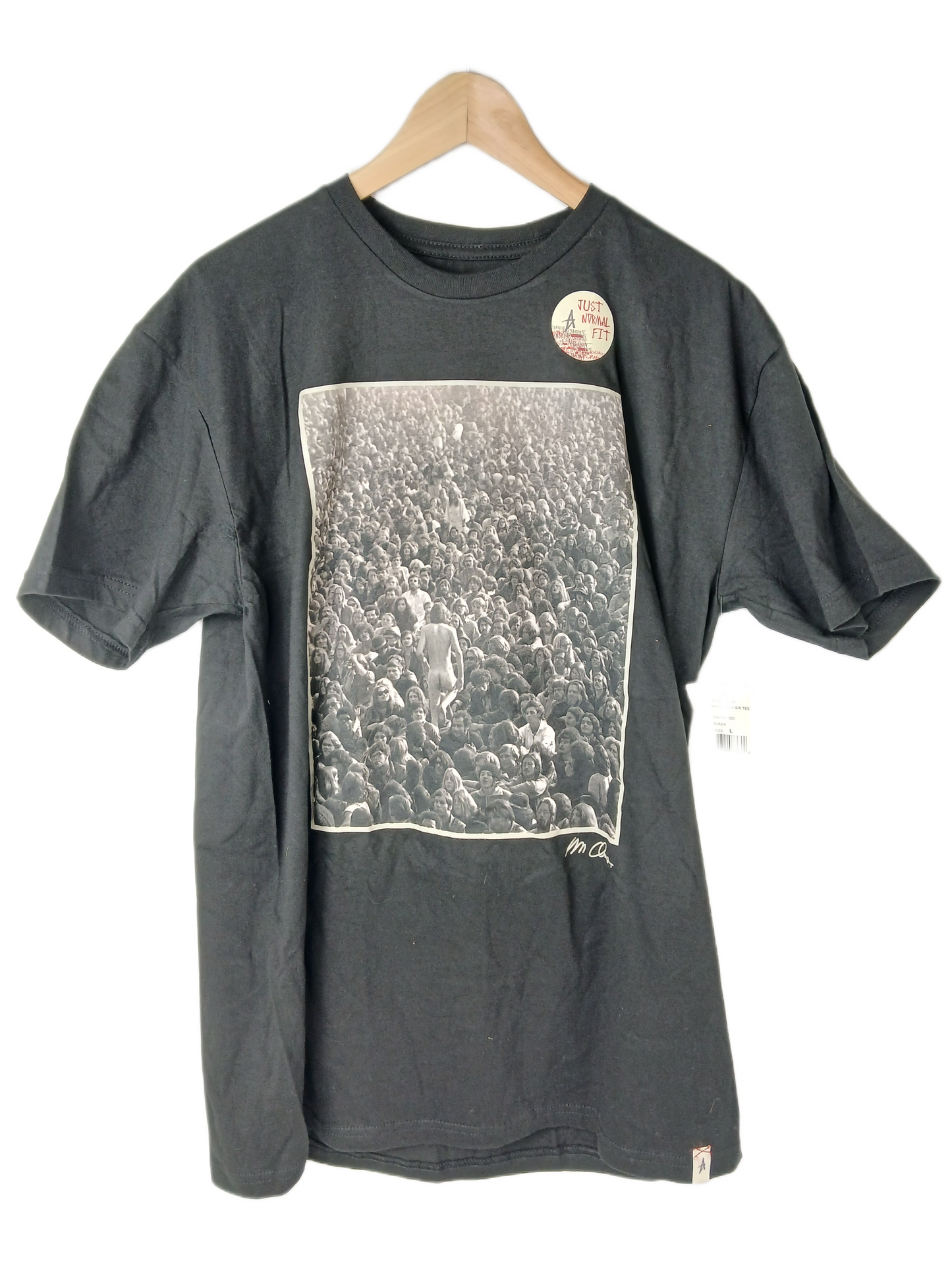 Altamont Naked Guy Black White Size L S/s Shirt