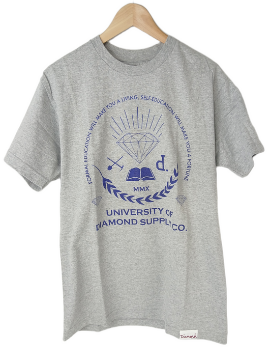 Diamond University Of Diamond Grey Blue Size M S/s Shirt