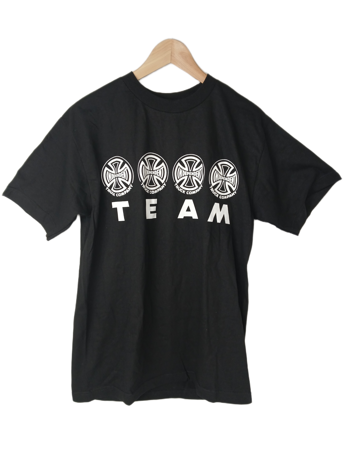 Independent Team Crosses Shirt Black White Size Medium S/s Vintage Shirt