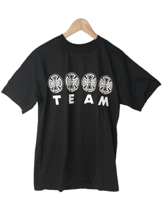 Independent Team Crosses Shirt Black White Size Medium S/s Vintage Shirt