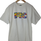 FTC Ftc Logo Fish Back Print White Multi Size L S/s Vintage Shirt