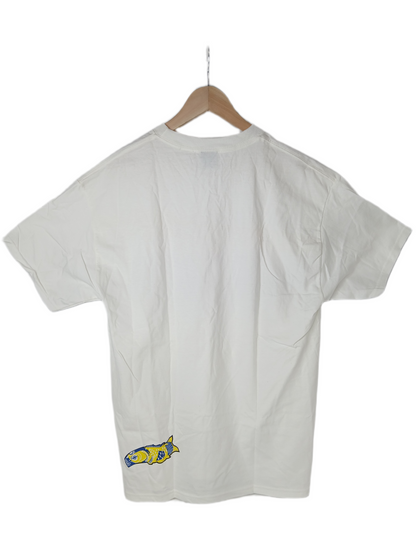 FTC Ftc Logo Fish Back Print White Multi Size L S/s Vintage Shirt