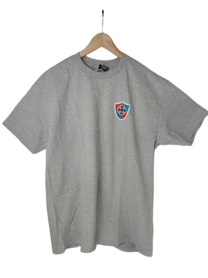 Independent Lance Mountain Shield Frontside Air Graphic Grey White Red Multi Size L S/s Vintage Shirt