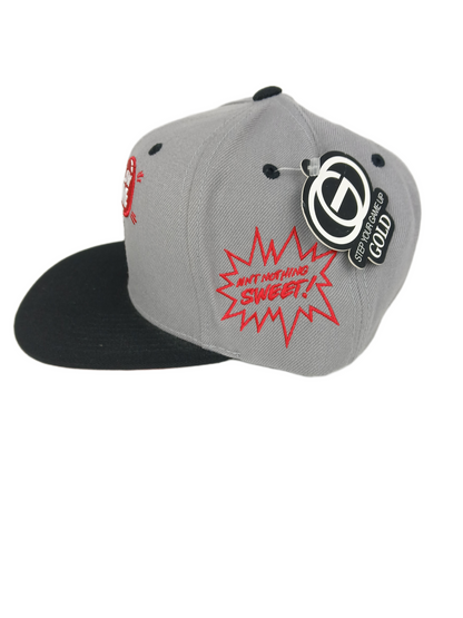 Gold Wheels Blow Me Black Grey Red Multi One Size Fits All Vintage Snapback Hat