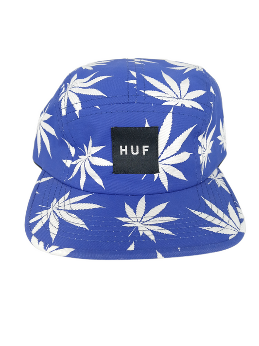 HUF Leaves Blue White Black One Size Fits all Vintage Strapback 5-Panel Hat