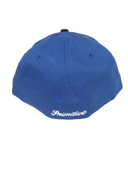 Primitive X New Era Italic P Black Silver Blue Size 7 1/4 57.7cm Vintage 59Fifty Fitted Hat