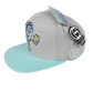 Gold X Diamond Tooth Graphic Turquoise Silver Grey One Size Fits All Vintage Snapback Hat