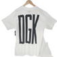 DGK Front And Back Logo White Black Size L S/s Shirt