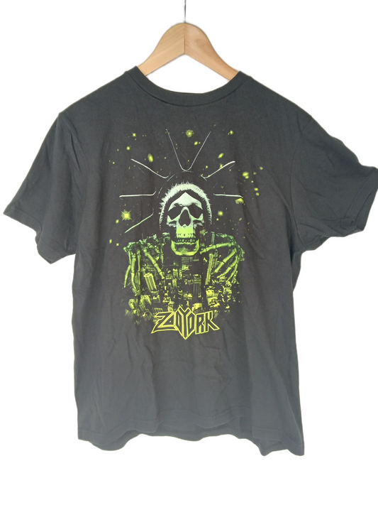 Zoo York Liberty Skull Black Green Size L S/s Shirt