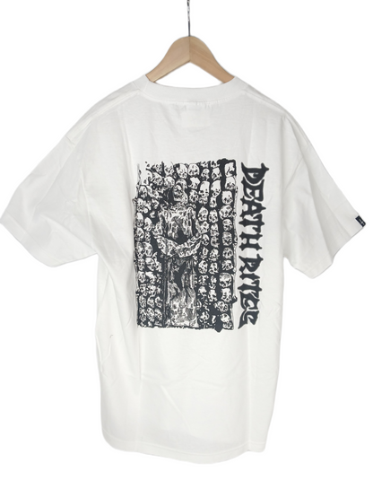 Death Rites Vertical Logo White Black Size L S/s Shirt
