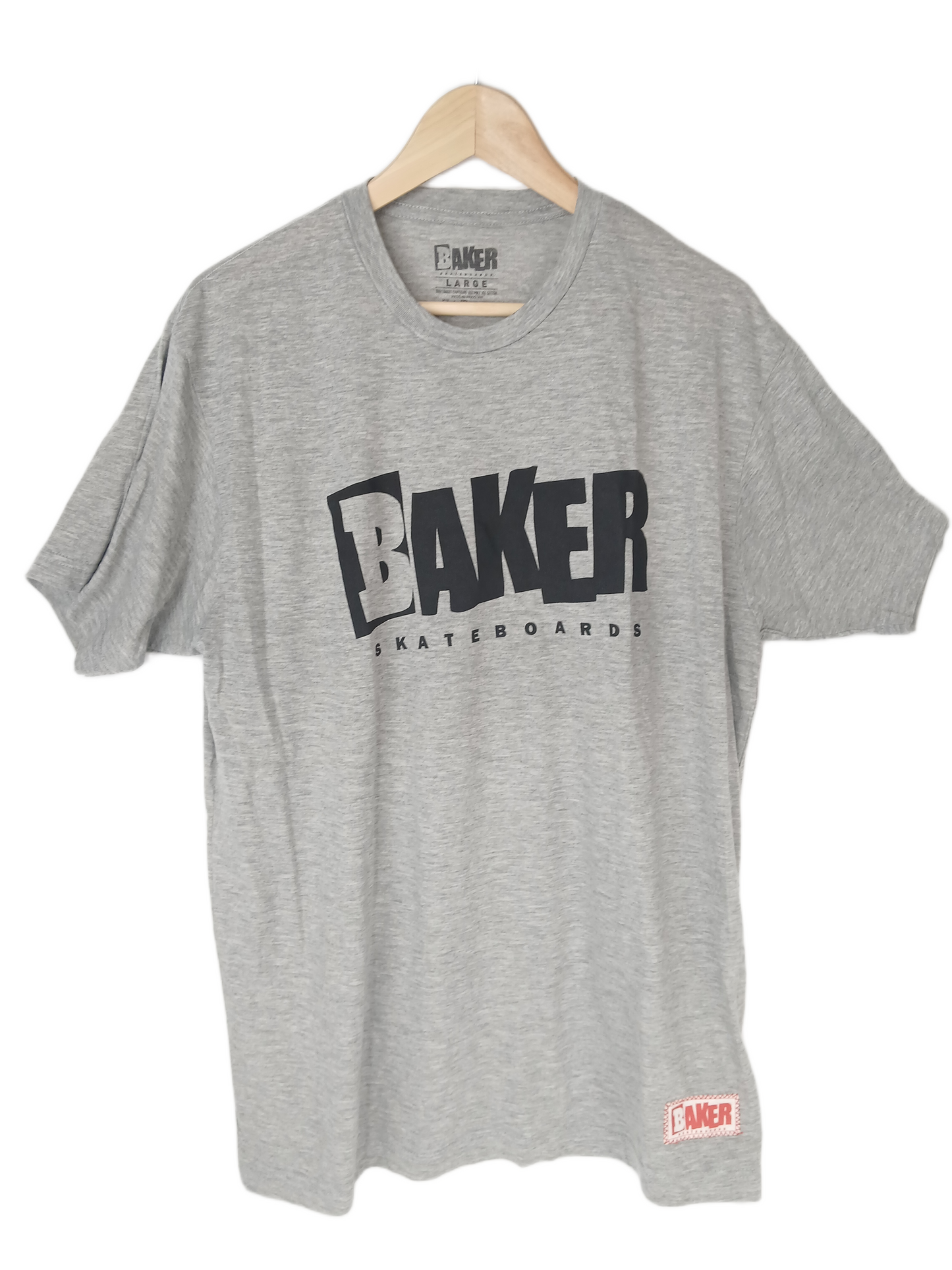 Baker Chest Logo Grey Black Size L S/s Shirt