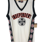 Independent Trucks INDEPENDENT Iron Cross Front Print White Black Red Multi Cross Side Print Size L S/s Vintage Mesh Tank Top Basketball Jersey&nbsp;