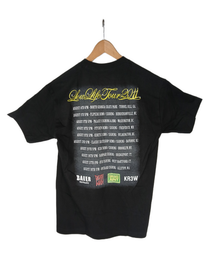 Baker Boys Distribution Baker & Deathwish Love Life Tour 2011 Team Collage Black Multi Size L S/s Vintage Shirt