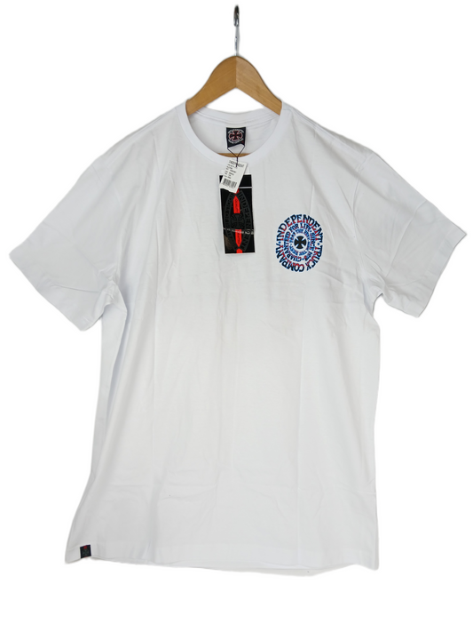 Independent Independent For Life Big Buzzard White Multi Size XL S/s Vintage Shirt