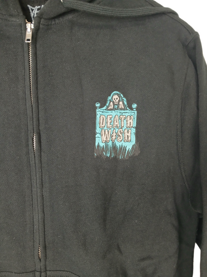 Deathwish Graveyard Zombies Jim Greco Slash Erik Ellington Black Multi Size S L/s Vintage Hooded Sweatshirt