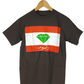 Diamond Flag Chest Print Brown Red Green Tan Size S S/s Vintage Shirt