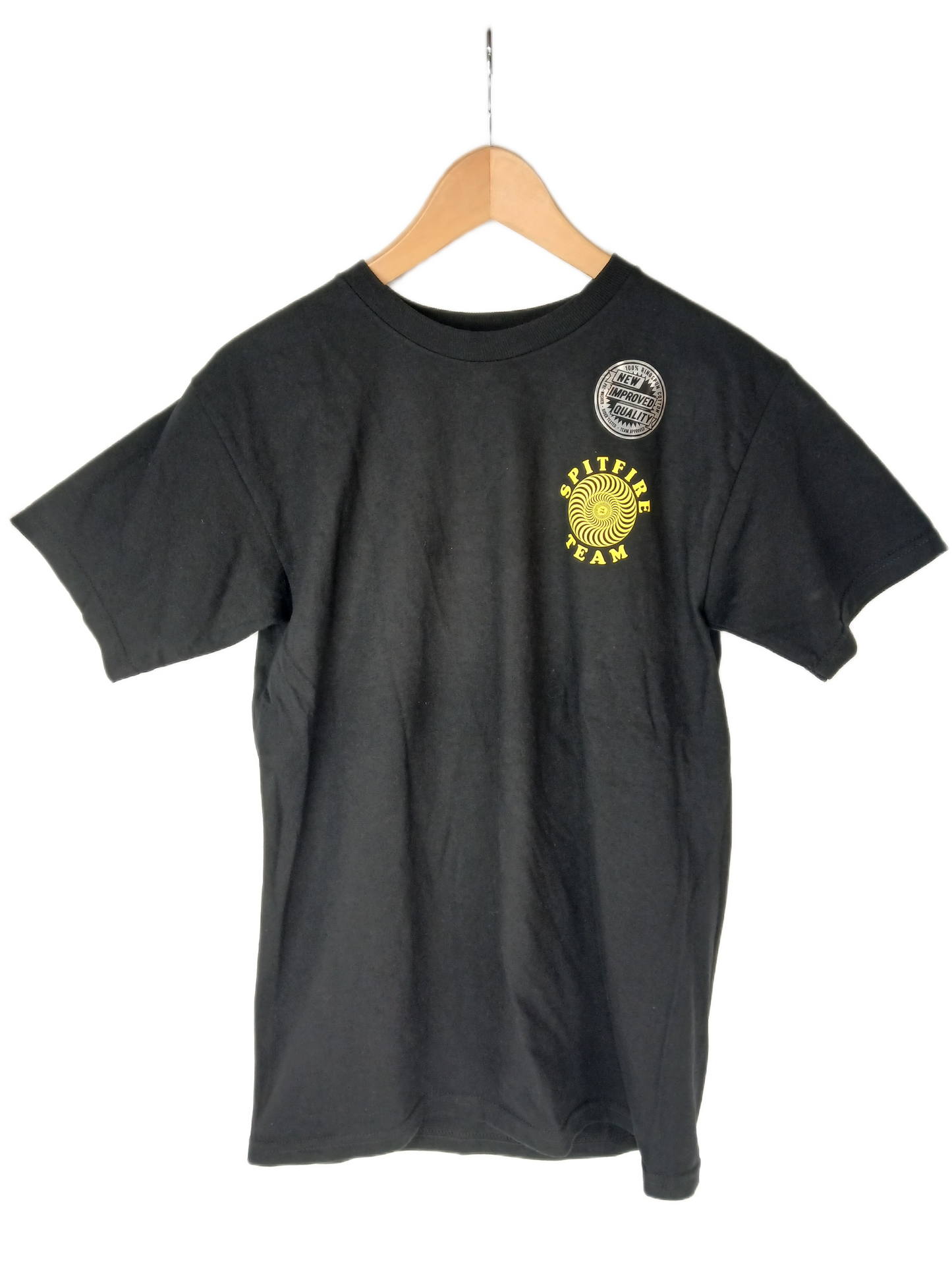 Spitfire Team Spiral Black Yellow Size S S/s Vintage Shirt