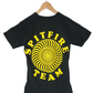 Spitfire Team Spiral Black Yellow Size S S/s Vintage Shirt