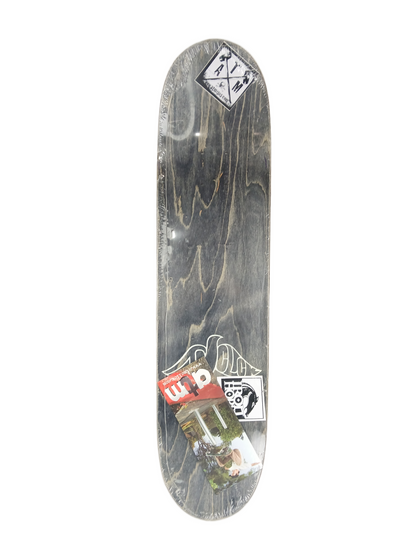 ATM Click Nevermind Skeleton Black White Size 7.75" Vintage NOS Deck