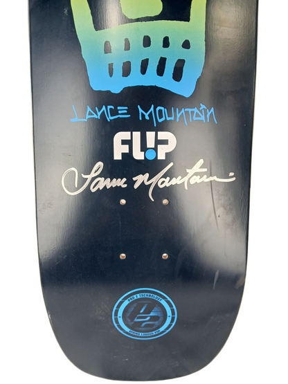 Flip Lance Mountain Autographed Vato Skull Blue Tye Dye Size 8.75" Vintage NOS Deck