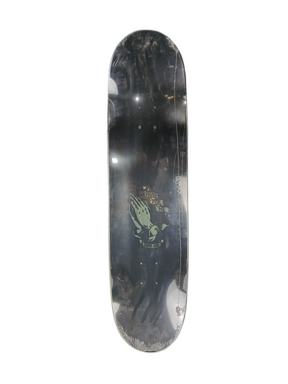 Santa Cruz Jason Jesse Lady Guadalupe Metallic Foil Silver Black Size 8.5" Vintage NOS Deck