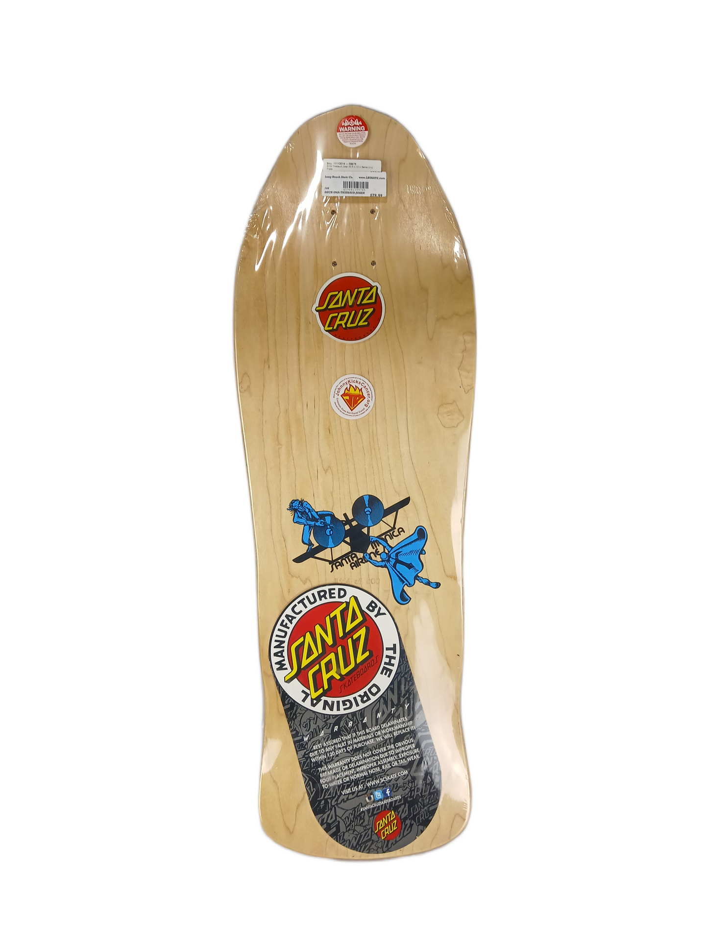 Santa Monica Airlines SMA Jim Thiebaud Joker Natural Multi Size 10" Vintage NOS Deck