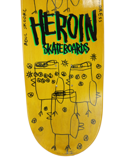 Heroin Chet Childress Autographed Finger Bird Puppet White Multi Size 8.25" Vintage NOS Deck