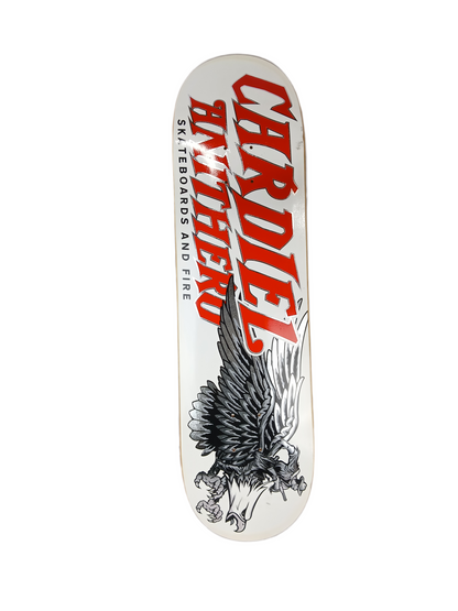 Anti-Hero John Cardiel Arms White Red Silver Metallic Foil Misprint Size 8.38" Vintage NOS Deck