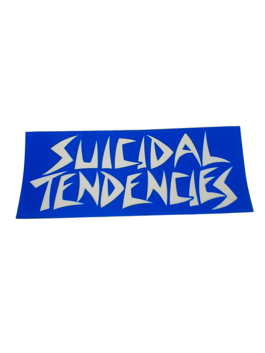Suicidal Tendencies Blue Clear 7" x 2.75" Sticker