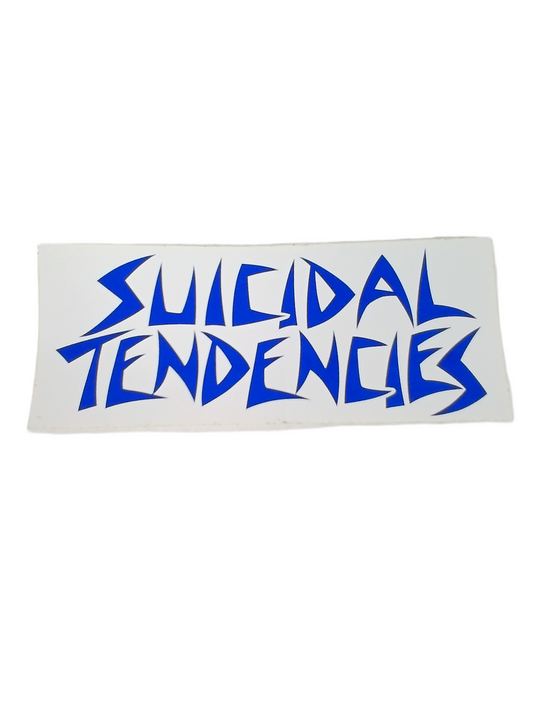 Suicidal Tendencies White Blue 7" x 2.75" Sticker
